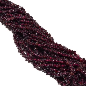 Natural Garnet Gemstone Chips Bead Strand 39 Gm 18" - Picture 1 of 5