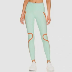 $140 Adidas By Stella McCartney Women's Green Training-Tights Pants Size S - Picture 1 of 3