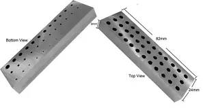Rectangular 36 Holes Steel Staking and Riveting Anvil Large 82 x 24 x 9mm - Picture 1 of 5