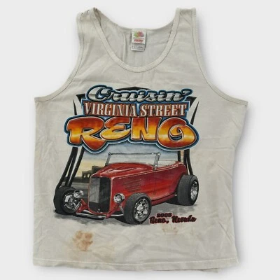 Camiseta sin mangas de autos vintage Reno Nevada Virginia Street American muscle angustiada Foto 1 de 4