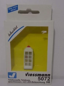 Viessmann H0 5072 Telekom Telefonzelle LED beleuchtet NEU & OVP - Picture 1 of 3