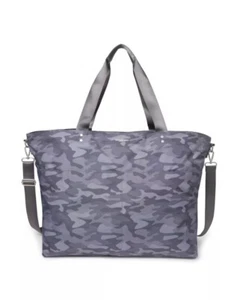 Bolso de Mano Baggallini Extra Grande Gris Oscuro Camuflaje Plateado $140 Nuevo con Etiquetas - Imagen 1 de 17