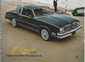 1978 OLDSMOBILE CUTLASS advertisement, Olds Cutlass Supreme Brougham ad - Imagen 1 de 3