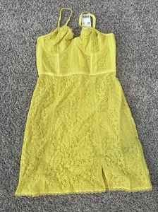 womens yellow urban outfitters lace dress size S $79.00 - Picture 1 of 6