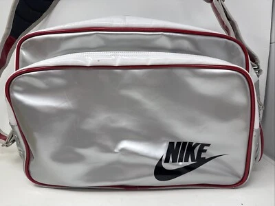 Vtg Nike Silver And Red Nylon Gym Bag duffle bag - Image 1 of 4