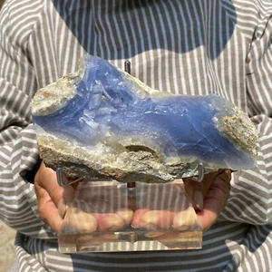 1039g große blaue Chalcedon Quarz gebundene Kristallgeoden grobes Exemplar Türkiye - Bild 1 von 15