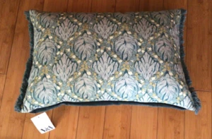 V&A Botanical Harmony Cushion 60x40cm Teal/Claret - RRP £45.00 - Picture 1 of 3