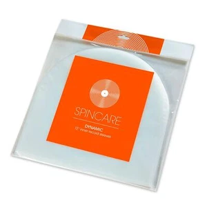 SPINCARE Dynamic 12" Anti-Static Inner Vinyl LP Record Sleeves Covers 100 Pack - Picture 1 of 8