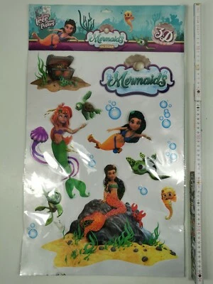 Meerjungfrau 3D Aufkleber Wandbild Sticker Fenster Kinderzimmer XXL 60cm! Riesig - Bild 1 von 4