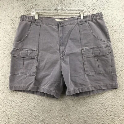 Savane Cargo Shorts Womens 42W (actual 42x6.5) Gray Cotton High Rise Zip Fly - Image 1 of 4