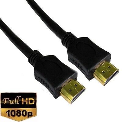 Gold HDMI To HDMI Fast Speed 1080p LCD HDTV Video Lead Cable 3D 0.5m-10m • 1.09£