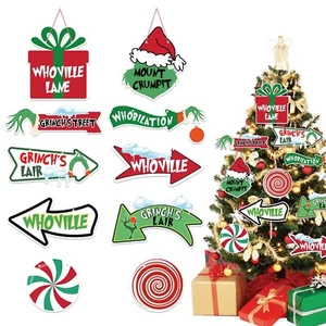 Christmas Decor 20PCS Cardboard Christmas Tree Decorations Clearance Welcome ... - Picture 1 of 7