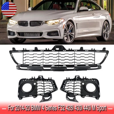 Front Bumper Fog Light Grill For 2014-20 BMW 4 Series F32 428i 430i 440i M Sport Foto 1 de 4