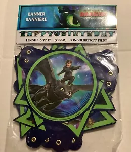 How To Train Your Dragon The Hidden World Happy Birthday Jointed Banner 6.77 Ft - Picture 1 of 5