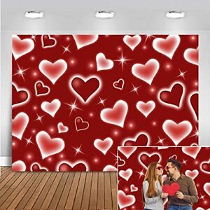 Mocsicka Early 2000s Photography Backdrop Red Heart Photo Backdrop Valentines...