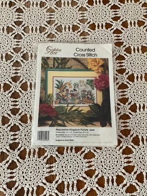 Kit de punto de cruz contado Candamar Golden Bee 1991 vintage Peaceable Kingdom  Foto 1 de 3