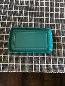 Pioneer Woman Turquoise/Teal Butter Dish Replacement Base w/Scalloped Edge - Picture 1 of 2