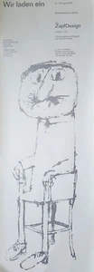 GÜNTHER KIESER Wir laden ein Otto Zapf/Zapfdesign Druck aus 1993 123x43 MoMa - Bild 1 von 8