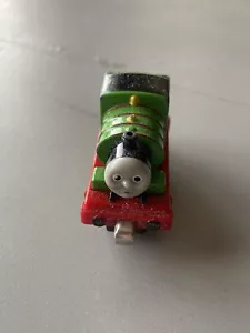 Thomas the Train Winter Snow Covered Percy Tank Engine Diecast Metal Take Play - Picture 1 of 6