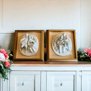 Antiker Boucher Flachrelief französischer Wandbehang. Hochrelief Skulptur Biskuit - Bild 1 von 16