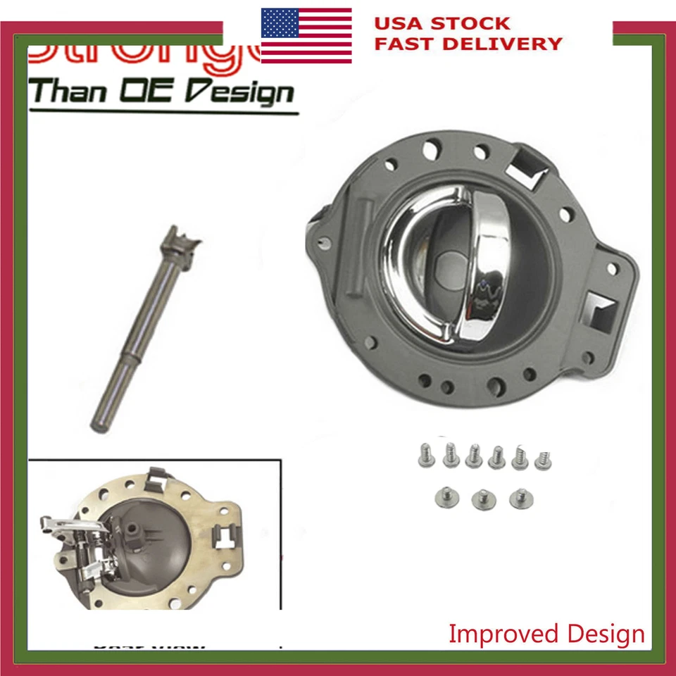 For 06-10 Commander Gray & CHROME BOLT Inside Door Handle REAR LEFT CR2823MG3NS - Image 1 of 3