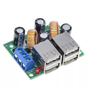 Módulo de placa convertidora de fuente de alimentación descendente de 4 puertos USB CC 12V 24V 40V a 5V 5A - Imagen 1 de 4