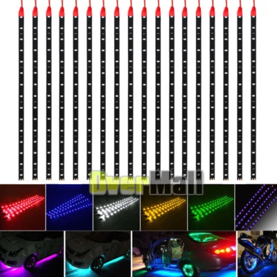 Lot Waterproof 12''/15 DC 12V Motor LED Strip Underbody Light For Car Motorcycle - Image 1 of 4