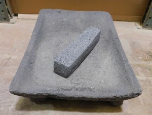 Antique Metate #40-Grinder-Rustic-Complete-Old Mexican--Primitive-14 x 29.5 x 7H - Picture 1 of 6