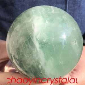 1.6LB Natural Green fluorite ball crystal quartz sphere 76mm reiki XQ372 - Picture 1 of 12