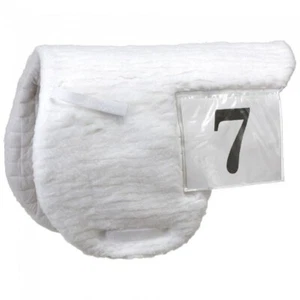 FLEECE SADDLE PAD w/ NUMBER HOLDER Quilted bottom For horse competition show - Picture 1 of 1