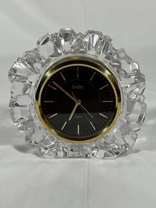 Vintage Linden Gold Tone Quartz Clock Table Desk Alarm 4RE642 As Is Untested - Picture 1 of 7