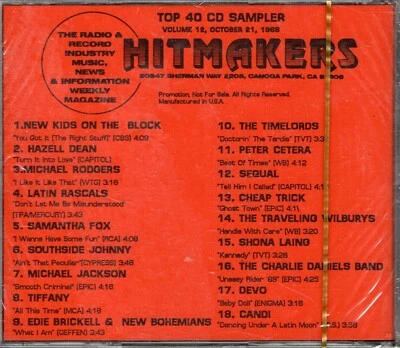 Hitmakers Top 40 CD Sampler Vol. 12 October 21, 1988 - Image 1 of 2