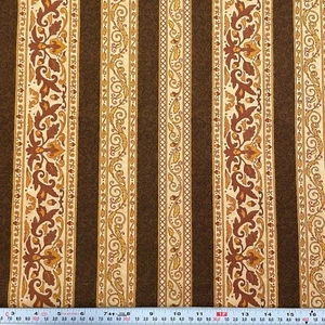 Fabulous Fall Deb Strain for Moda Brown Striped Cotton Fabric by the HALF YARD - Picture 1 of 2