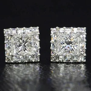 Fashion 925 Silver Filled Stud Earrings Cubic Zirconia Women Party Jewelry - Bild 1 von 3