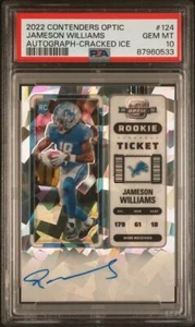 2022 Contenders Optic JAMESON WILLIAMS Cracked Ice Auto RC #d 04/22 PSA 10 - Picture 1 of 2