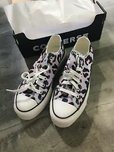 Neu mit Karton Converse Chuck Taylor All Star Leopard Plateau Lo Low Top 568003C Größe 6 - Bild 1 von 3