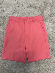 Vineyard Vines Link Shorts Mens 30 Pink/Peach Solid 8" Inseam Golf Casual Chino - Picture 1 of 4