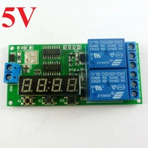 DC5V 2 Kanal Multifunktionsverzögerung Zyklischer Timer Relais Steuerung Motor Rückwärts LED - Bild 1 von 6