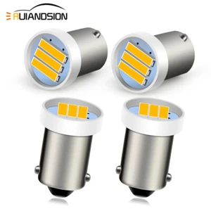 4pcs Blanc chaud BA9S T4W 7020 LED Intérieur Dôme Toit Ampoule 24V Non-polarité - Imagen 1 de 7