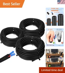 1/4" x 300 Ft, 1/2" x 300 Ft, 3/8" x 300 Ft Split Wire Loom Tubing Wire Condu... - Picture 1 of 8