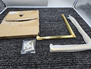 Rejuvenation 000261681 Shelf Bracket Elroy Aged Brass C2863 Replacement - Picture 1 of 6