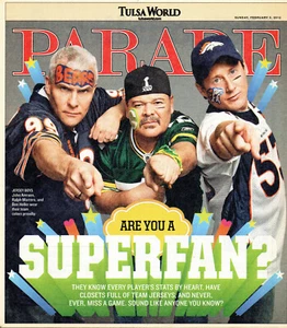 PARADE February 5 2012 Super Bowl Football Fans Katharine McPhee Jeremy Sisto - Picture 1 of 1