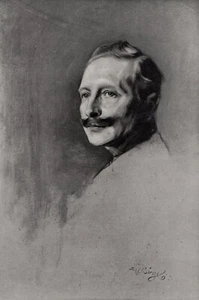 Philip de LASZLO SIGNIERT antiker Druck Portrait Kaiser Wilhelm II GERAHMT COA - Bild 1 von 2