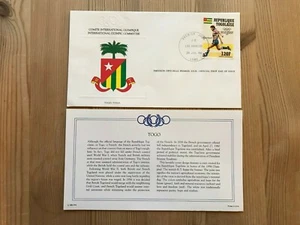 TOGO TOGOLAISE 1984 FDC IOC OLYMPICS LOS ANGELES FOOTBALL - Picture 1 of 1