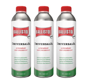 BALLISTOL Olio Universale 3 x 500 ml Antiruggine Cura Auto Strumento (24,60 EUR/l) - Foto 1 di 1