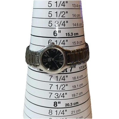 ESQ Movado Swiss Ladies Stainless Bracelet Black Dial Quartz Watch - Image 1 of 4