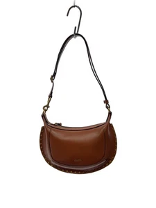 ISABEL MARANT OSKAN MOON BAG Borsa a tracolla in pelle con borchie marrone - Foto 1 di 6