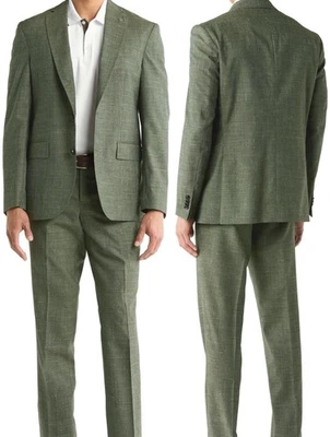 Ted Baker Men's Karl Slim Fit 2-Piece Wool & Silk Suit Green Size 38 R / 31 R - Image 1 of 4