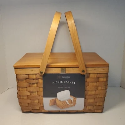 Picnic Time Family Brands sacola de almoço isolada de papoula cesta de piquenique nova - Imagem 1 de 4