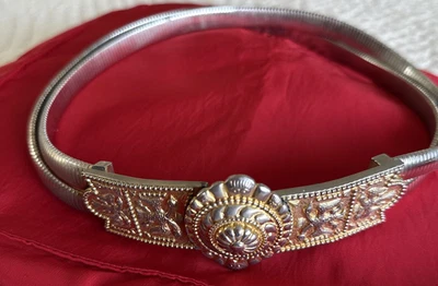 Cinturón de metal elástico vintage Judith Leiber - pequeño/mediano Foto 1 de 4